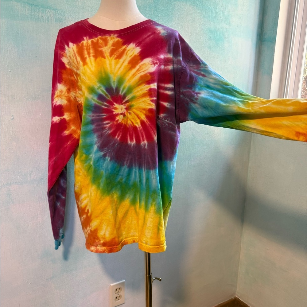 Hanes Vibrant Tie-Dye Long Sleeve Tee - Picture 4 of 6
